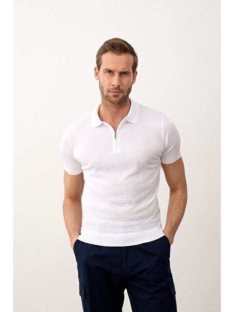 Danger Erkek Slim-Fit Kalıp Polo Yaka Yazlık Triko Tişört - S000167892-20063