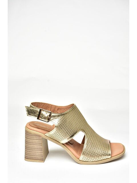 Fox Shoes U5556304 Altın Kadın Topuklu Ayakkabı - S000369022-20076