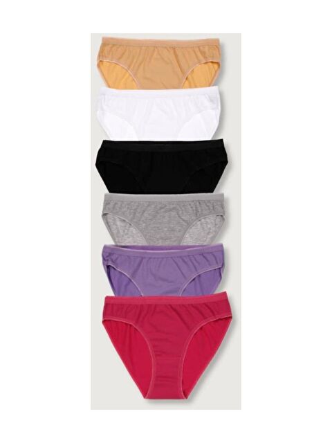 Tutku 6'lı Kadın Karışık Kaliteli Bikini Slip Külot - S000353897-23173