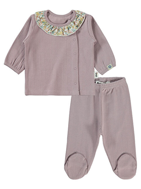 Civil Baby Kız Bebek Pijama Takımı 1-6 Ay Soft Lila - S000386200-23370