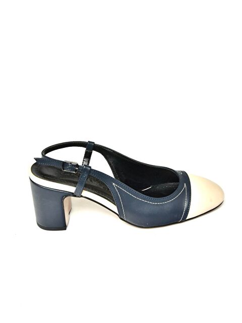 Fox Shoes U8200253 Lacivert/Ten Kadın Topuklu Ayakkabı - S000369314-6417