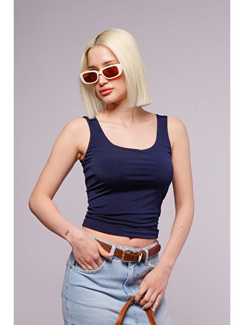 Madmext Lacivert Kalın Askılı Kadın Atlet - S000142526-21164