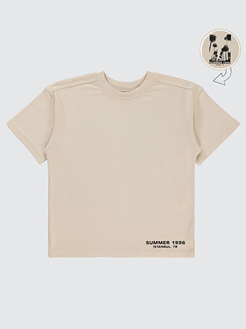 Civil Boys Erkek Çocuk Tişört 6-9 Yaş Taş Rengi - S000217732-25636