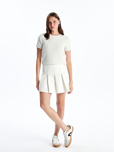 KOOR Kadın Beyaz Etek 	 Bg50