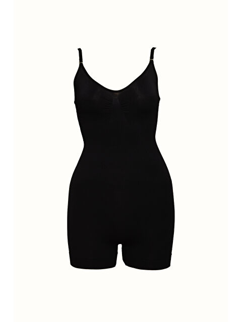 C&City C12059 Karın Masaj Özellikli Kısa Paça Boxer Siyah - S000222374-19351