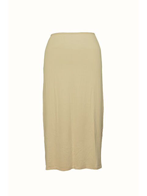 C&City C11439 Kadın Modal Pamuk Uzun Jüpon Ten - S000223050-26407