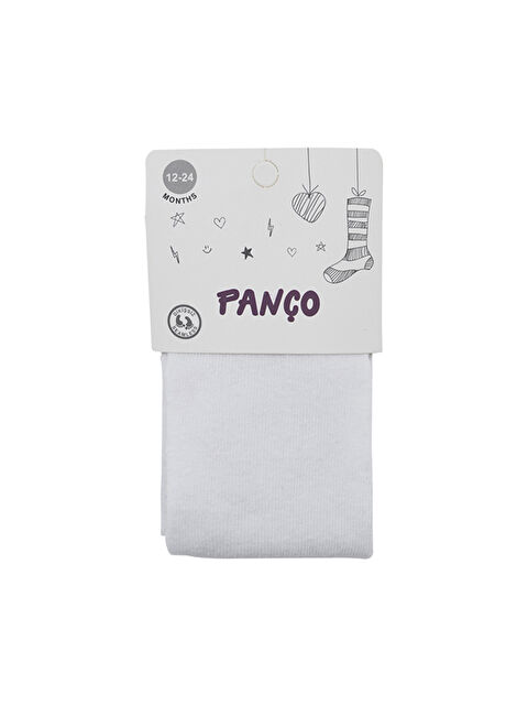 Panço Kız Bebek Pamuklu Beyaz Külotlu Çorap - S000344222-20063