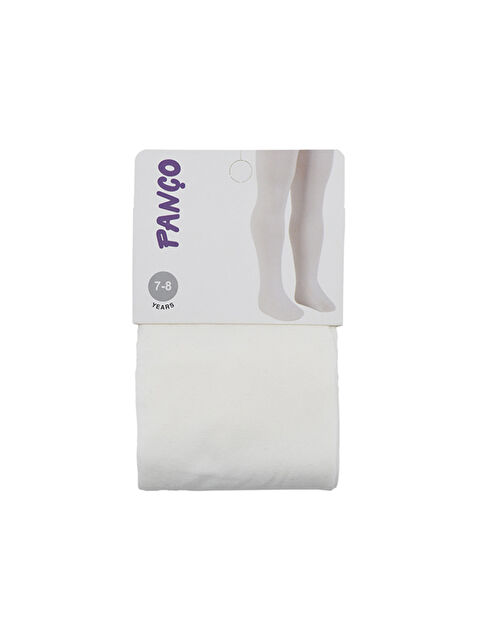 Panço Kız Çocuk Ekru Mikro Külotlu Çorap - S000449028-19965