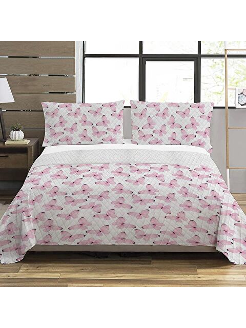 Evmila Modern Desen Çift Kişilik Baskılı Pike (200x220 Cm) Renkli - S000028846-23173