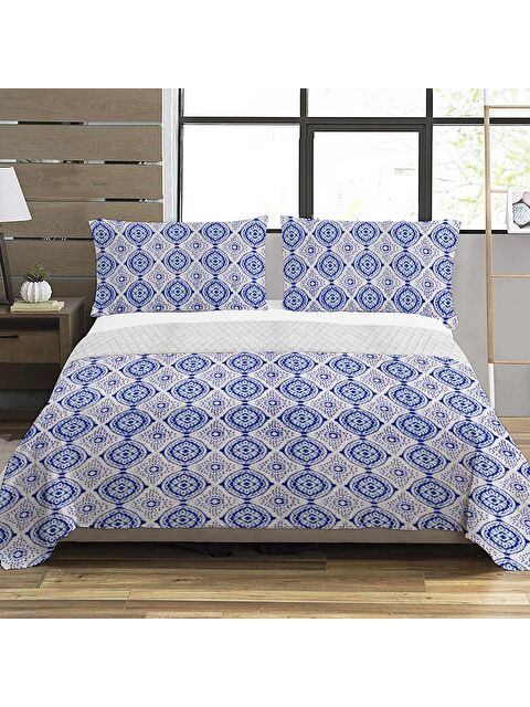 Evmila Modern Desen Çift Kişilik Baskılı Pike (200x220 Cm) Renkli - S000028851-23173