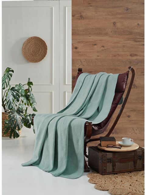 Aksu Brighton Collection Pamuklu TV Battaniye 130x170 Mint - S000123547-34927