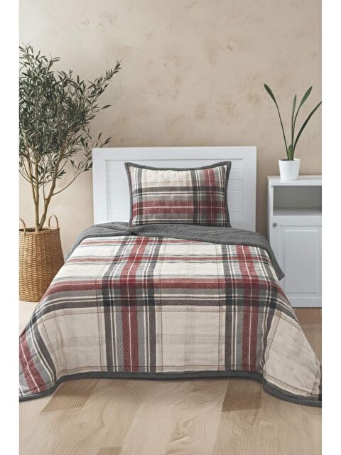 Merinos All Day 2 Parça Yatak Örtüsü Seti Tek Kutulu Dureau Gri DUREAUGRI - S000491472-17308