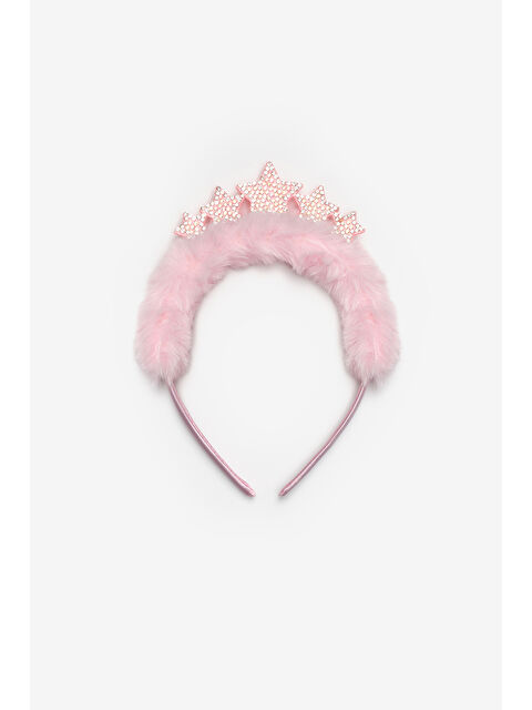 Le Mabelle Beyaz  Tüylü Yıldız Figürlü Kız Çocuk Taç - S000492921-20063