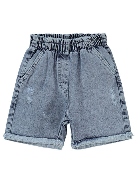 Civil Girls Kız Çocuk Şort 6-9 Yaş Mavi