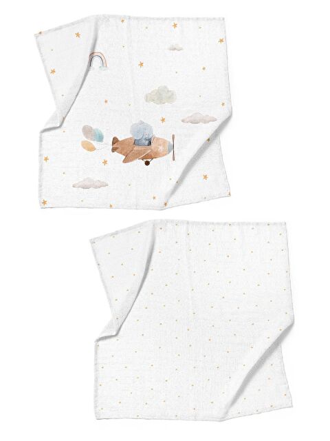 Casadora Baby Happy Tony %100 Pamuk Müslin Örtü Seti (90x90 Cm 2'li) - S000061119-37243