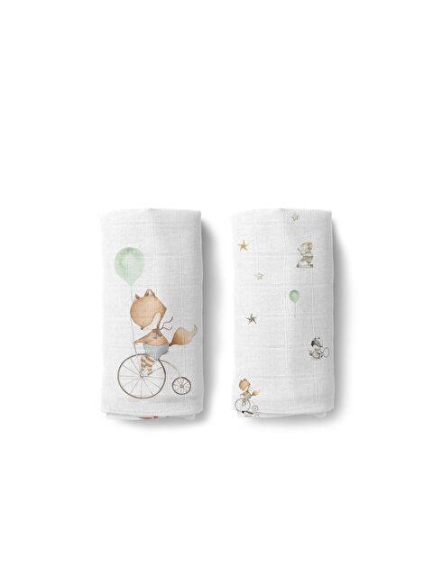 Casadora Baby Circus %100 Pamuk Müslin Örtü Seti -(90x90 cm 2'li) - S000064596-37243