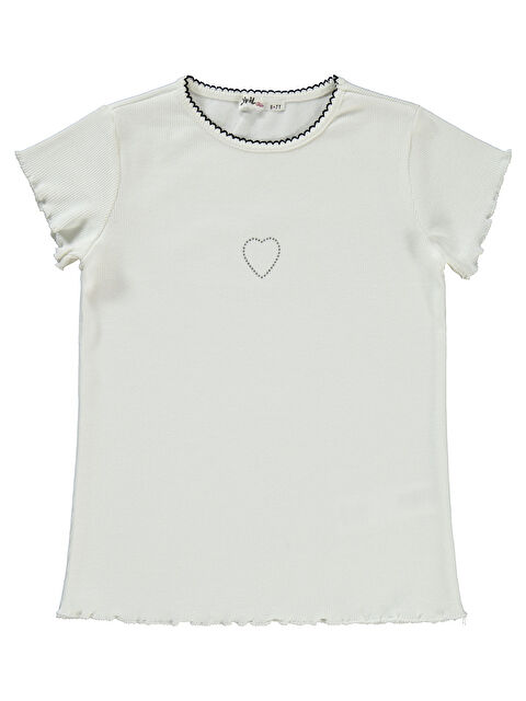 Civil Girls Kız Çocuk Tişört 10-13 Yaş Ekru - S000395580-19965