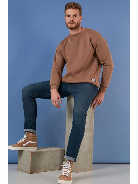 Buratti Regular Fit Bisiklet Yaka Pamuklu İçi Tüylü Yumuşak Şardonlu Erkek Sweat 5905255 - S000000582-19413