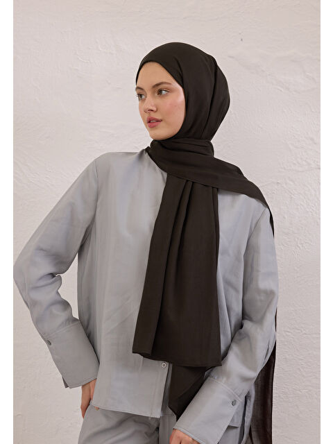 Fresh Scarfs Soft Viskon Şal Çikolata Kahve