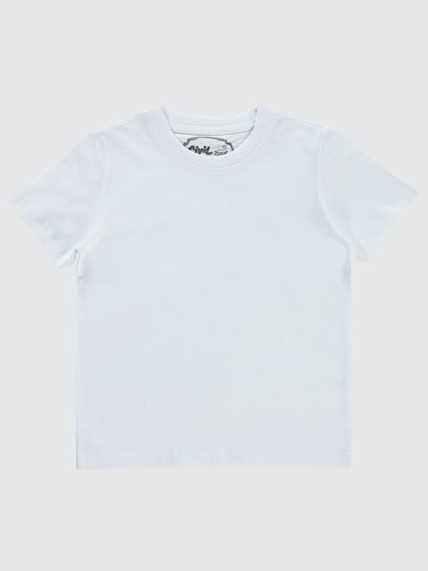 Civil Boys Erkek Çocuk Tişört 2-5 Yaş Beyaz