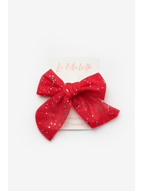 Le Mabelle Ekru Simli Tül Fiyonk Kız Çocuk Klips Toka - S000371884-19965