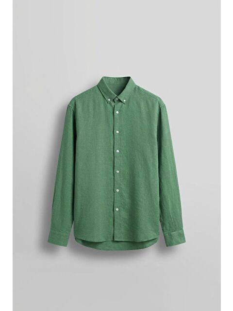 Abluka Online Erkek Oversize Basic Rahat Gömlek Yeşil - S000240385-18194