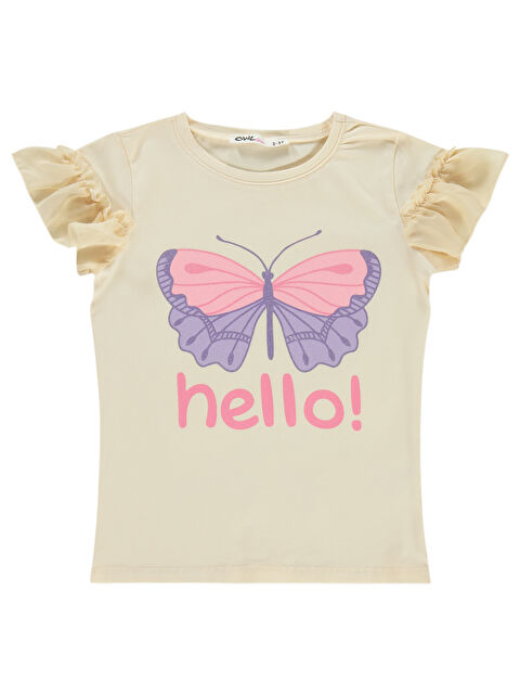 Civil Girls Kız Çocuk Tişört 2-5 Yaş Fil Dişi - S000395611-19927