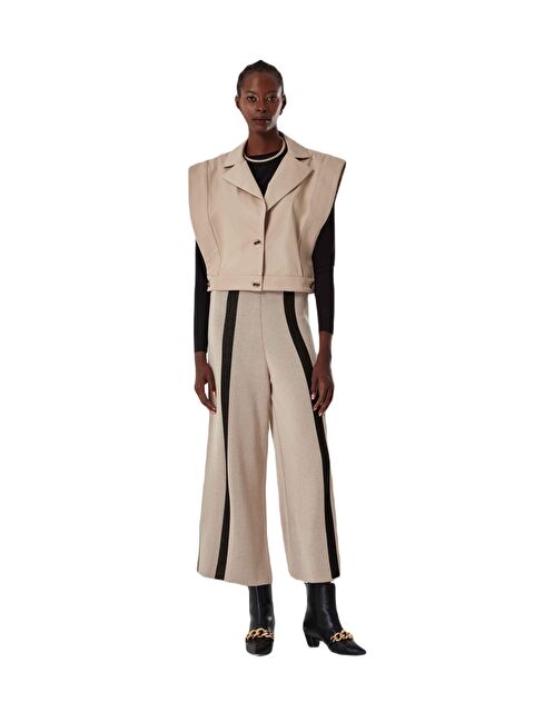 Mizalle İçi Garnili Bej Yelek - S000049411-19928