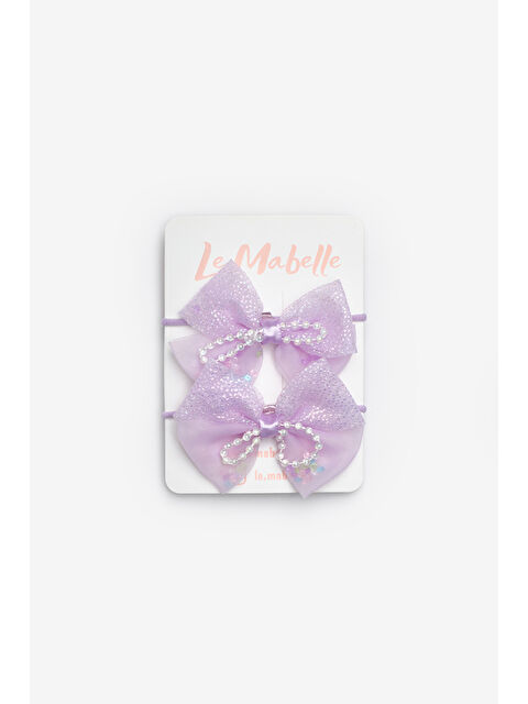 Le Mabelle Mavi  İnci Detaylı Fiyonk İkili Lastik Toka - S000492920-17234