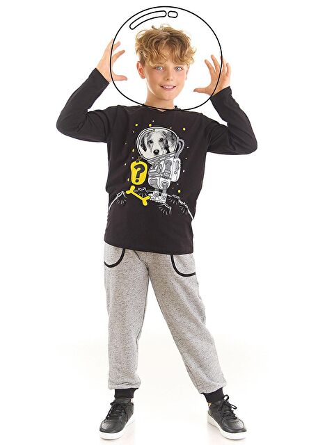 Denokids Astronot Köpek Erkek Çocuk Tişört Pantolon Takım - S000009339-23173