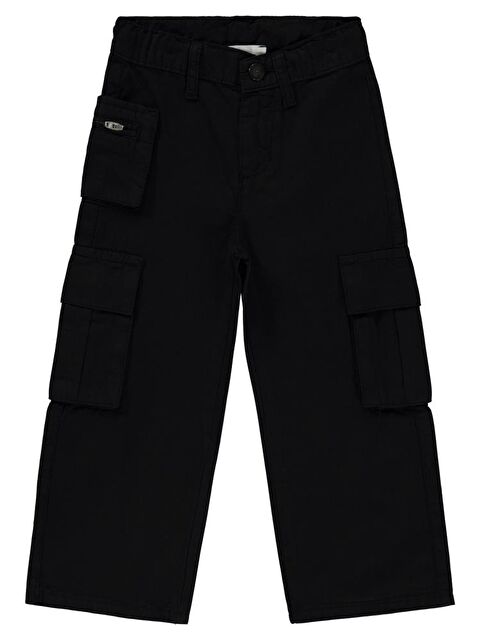 Civil Girls Üç Cepli Kargo 2-5 Yaş Pantolon - Siyah 5-6 Yaş - S000199245-19351