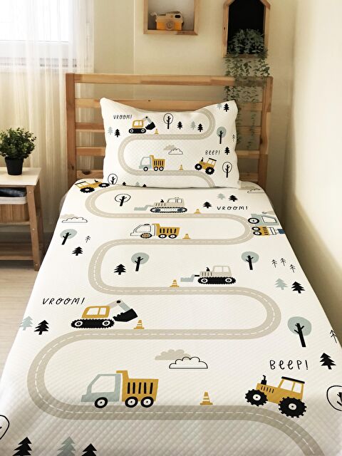 Evmila Yol Desen Tek Kişilik Çocuk Pike Takımı - S000014585-23173