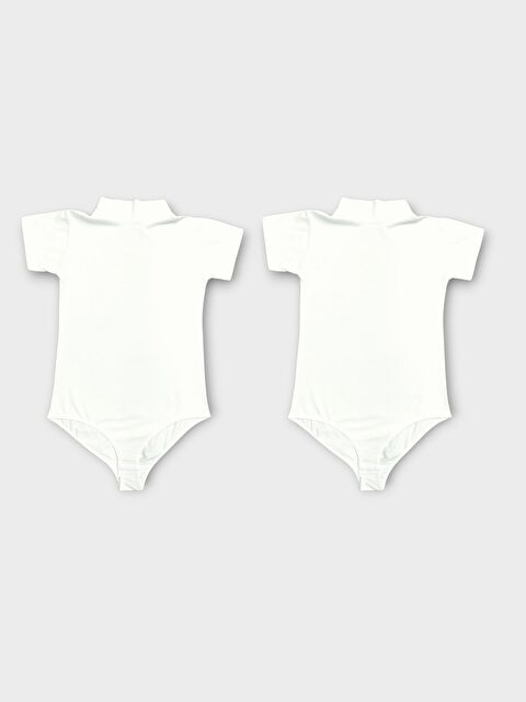 Güneş Beyaz Yarım Balıkçı Yaka Kısa Kol Çıtlı Badi 2'Li - S000325062-20063