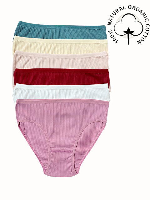 Formo 6'lı Kadın Karışık %100 Pamukl Yüksek Kalite Esnek Bikini Külot - S000291560-23173