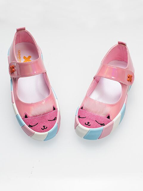 Casabony Pembe Rugan Simli 3d Kız Babet Sneakers - S000161256-20024