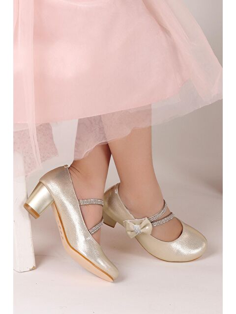 Kiko Kids Aisha Vakko Günlük Kız Çocuk 4 Cm Topuklu Abiye Ayakkabı - S000010469-20076