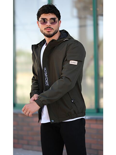 Stilkombin Kol Cepli Baskılı Spor Elastan Kumaş Erkek Yağmurluk Mevsimlik - S000148918-18547