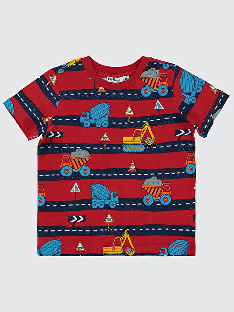 Civil Boys Erkek Çocuk Tişört 2-5 Yaş Kırmızı - S000198366-20045