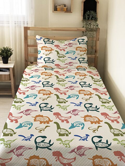 Evmila Dinozor Desen Tek Kişilik Çocuk Pike Takımı - S000032412-23173