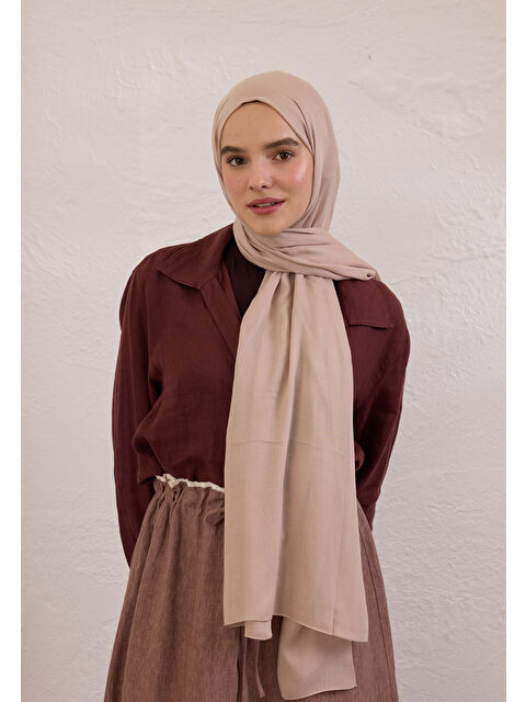 Fresh Scarfs Soft Viskon Şal Pudra