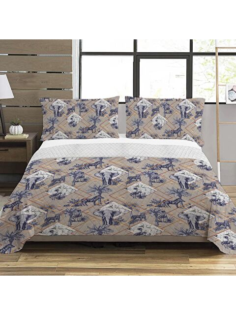 Evmila Modern Desenli Bebek Ve Çocuk Baskılı Tek Kişilik Pike Takımı 160x220 Renkli - S000032423-23173