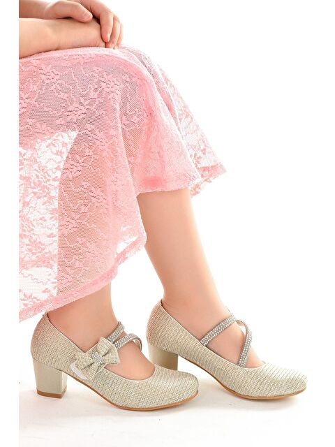 Kiko Kids Aisha Çupra Günlük Kız Çocuk 4 Cm Topuklu Abiye Ayakkabı - S000010475-20076