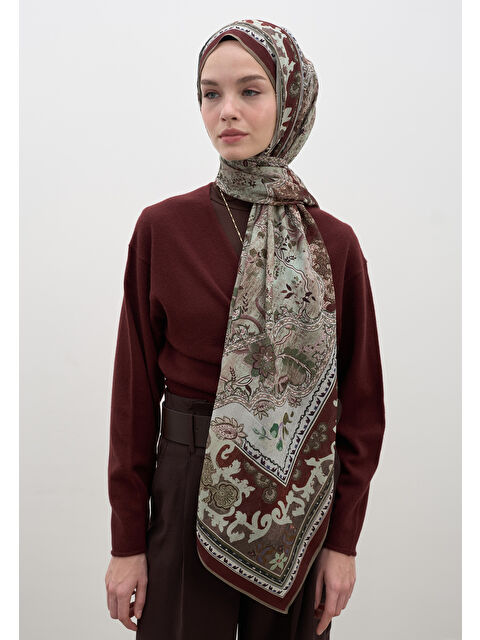 Fresh Scarfs Arıane Desen Şal Bordo
