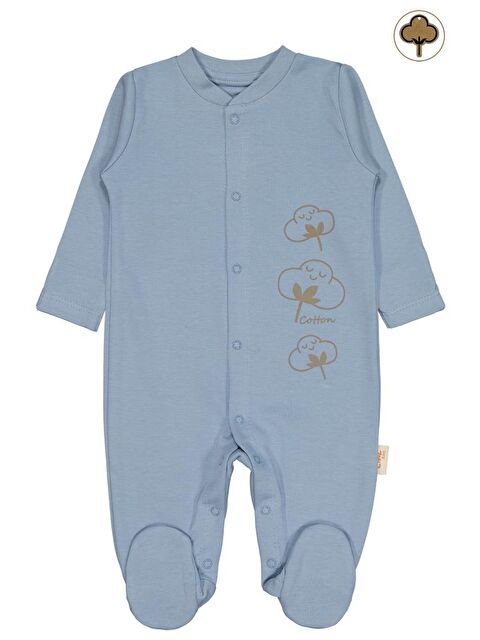 Civil Baby Organik Pamuklu Yenidogan 0-3 Ay Tulum - Mavi 0-1 Ay - S000201679-17234