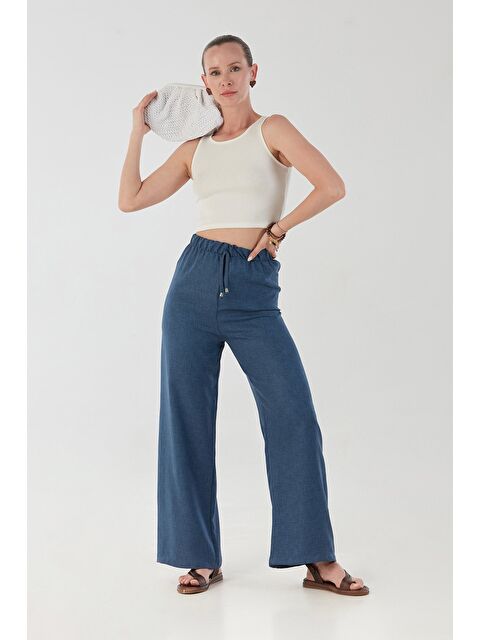 Fullamoda Beli Lastikli Palazzo Pantolon - S000246164-21164