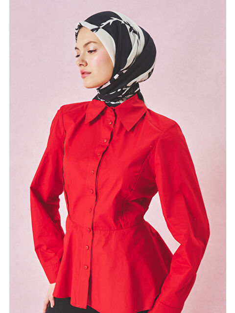 Fresh Scarfs Black Love Reverıe Desen Floş Viskon Eşarp