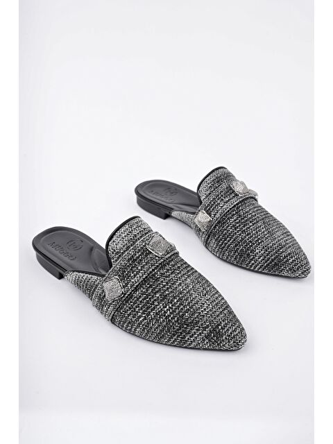 Muggo KENDAL Önü Kapalı Kadın Günlük Hasır Terlik - S000350183-19351