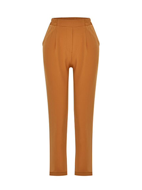 Muni Muni Beli Lastikli Rahat Kesim Düz Renk Pantolon