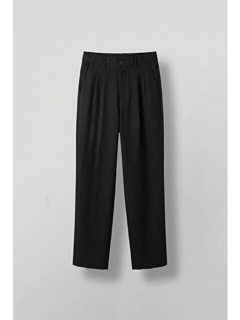 Abluka Online Erkek Baggy Fit Beli Lastikli Pantolon Siyah - S000378093-19351