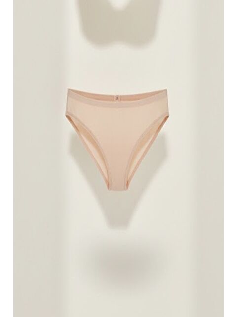 C&City C12802 Kadın Yapıştırma Lazer Kesim String Külot Vizon - S000222113-26429